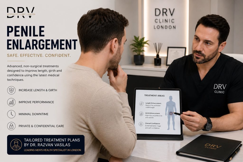 Male enlargement consultation at DRV Clinic in Marylebone London