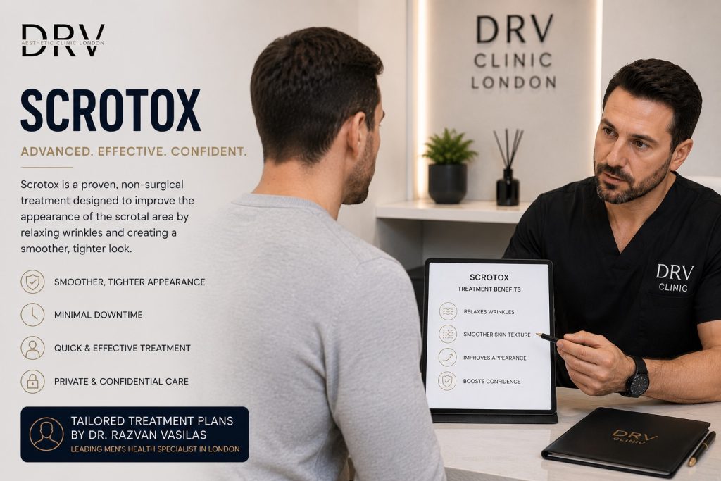 Scrotox consultation at DRV Clinic in Marylebone London