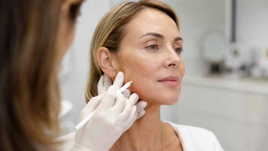 Sculptra and dermal filler facial consultation at a London aesthetic clinic